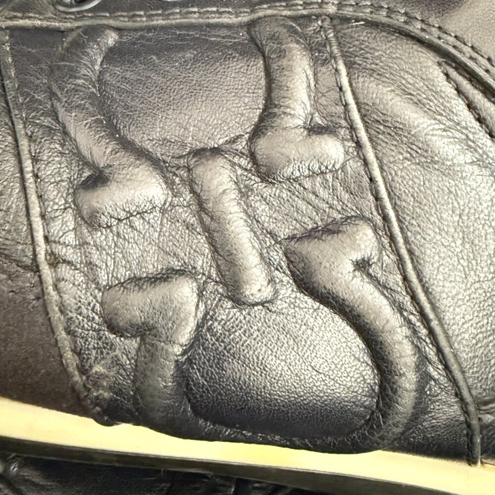 $995 Authentic SALVATORE FERRAGAMO Made in ITALY Blue Leather Sneakers Sz.10.5 - Picture 4 of 12